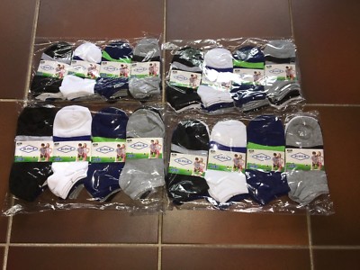 12 Paar Jungen Sneaker Socken Streifen Gr. 23-26 / 27-30 / 31-34 / 35-38 *95% BW