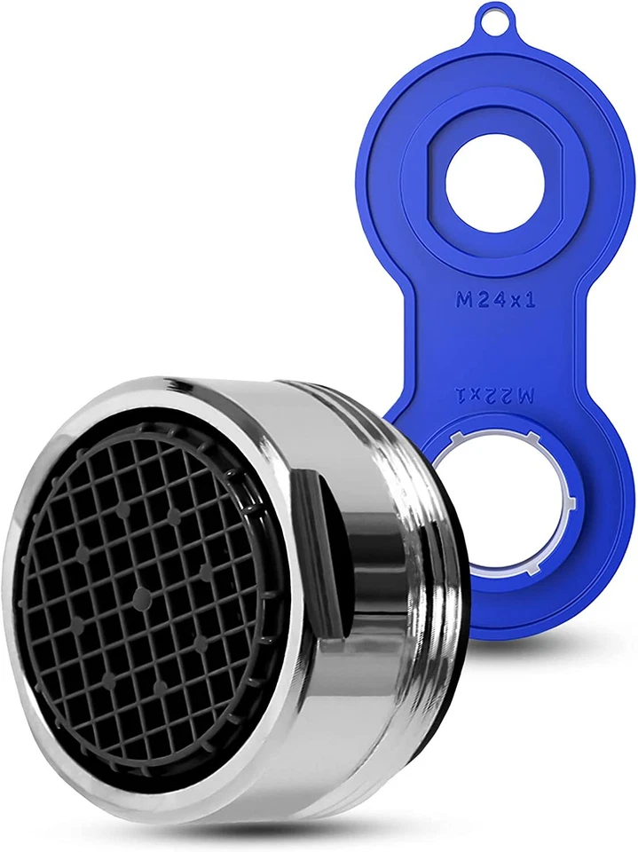 Wasserhahn Strahlregler  Perlator Set 8x M24 Wassersparer Sieb Montageschlüssel - Bild 2 von 4