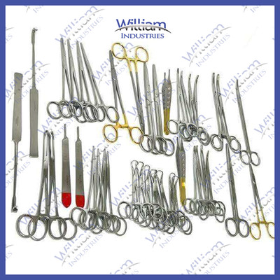 141 PCS CANINE+FELINE SPAY PACK VETERINARY SURGICAL INSTRUMENTS