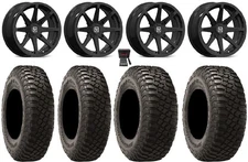 Valor V01 14" Wheels Black 29" BFG KM3 Tires Kawasaki Brute Force IRS