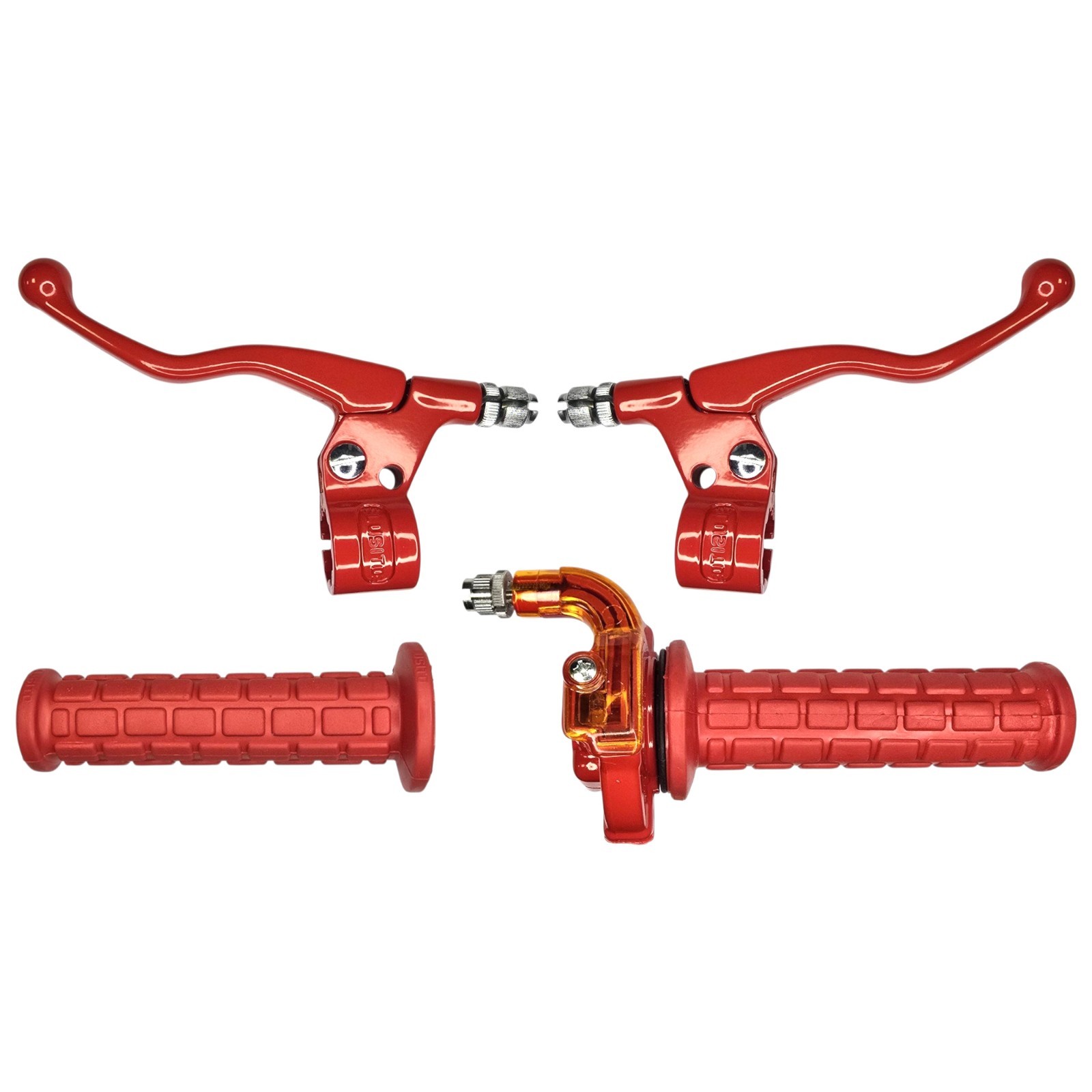 Poignées Moto Cross Rouges 22mm pour Rénovation Guidon