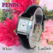 Fendi Women'S Watch 7000L White Itari Battery Replaced