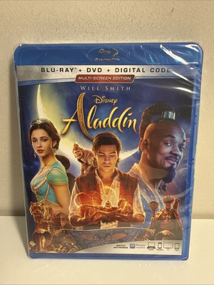 #ad Aladdin Blu ray 2019 Will Smith BRAND NEW SEALED $8.99