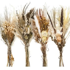Layhit 4 Pack Large Size Boho Dried Flower Bouquet 15-17 Inch Wedding Handmad...