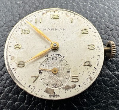Harman 17j Global Watch Co. Swiss Movement Ticks Parts or Repair