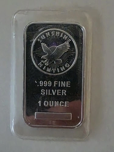 .999 Fine Silver Bar 1 oz - Sunshine Minting