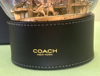COACH SNOW GLOBE WITH REXY AND SNOWMAN:NIB BLACK/BRASS CCT00 | eBay
