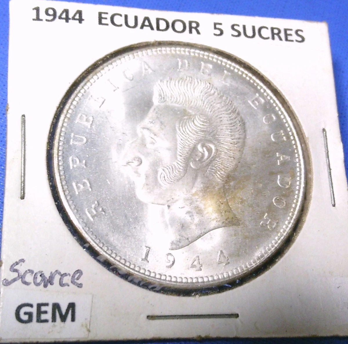 银色1944 年厄瓜多尔硬币| eBay