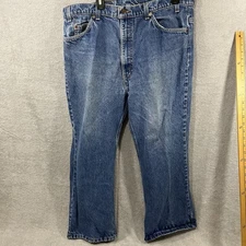 Vintage Levis 517 Jeans Mens Actual 38x26 Orange Tab Bootcut Made in USA Denim