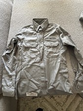 4 Bulwark Men's FR Shirt Regular Grey, Long Sleeve, Small