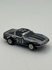 AFX Tomy Turbo HO Slot Car #21 Racing Mobil Corvette Aurora GREAT CONDITION!