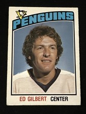 1976-77 O Pee Chee 329 Ed Gilbert Pittsburgh Penguins