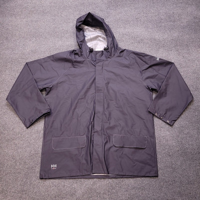 Helly Hansen Workwear 2XL Jacket Hooded Rain Coat Sailing Outdoor Heavy