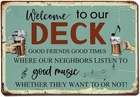 Welcome to Our Deck Vintage Poster Tin Metal Signs Home Décor 8x12