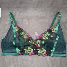 Adore Me Emilie Lotus Pond Green Unlined Bralette Size 3X