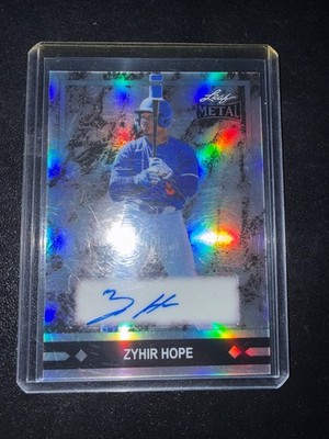 ZYHIR HOPE 2026 LEAF METAL DRAFT BASEBALL AUTOGRAPH AUTO CARD #D 5/5 DODGERS