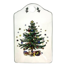 Nikko Japan Christmastime Retired Ceramic Cutting Trivet Snack Cheese Board