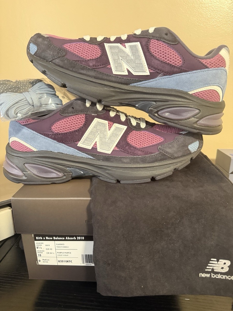 Size 8.5 KITH RONNIE FIEG NEW BALANCE ABZORB 2010 PURPLE 