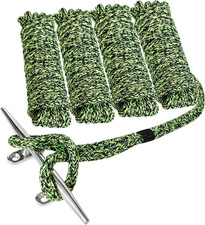 1/2" x 15' Nylon Dock Lines 4 Pack Double Braided Boat Mooring Rope
