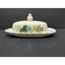 RETIRED Vineyard by Metlox Poppytrail Vernon 1/4 Lb Covered Butter Dish  8 7/8"