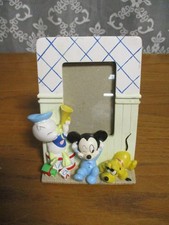 Burnes Vintage Disney Baby Mickey Donald Pluto 3D Picture Frame 2"x3" Photo