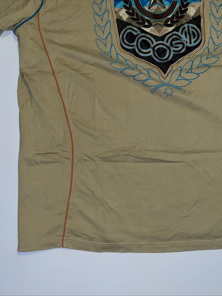 Coogi Australia Shirt Men’s 5XL Brown Short Sleeves Embroidered Graphic Tee Y2K - Image 4 of 4