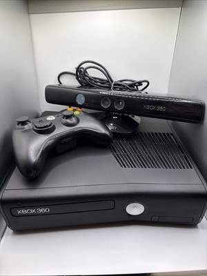 Microsoft Xbox 360 Slim with Kinect 4GB Matte Black Console + 6 Game Bundle