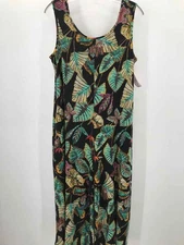 Pre-Owned Attitudes by Renee Black Size XS Printed Sleeveless Jumpsuit