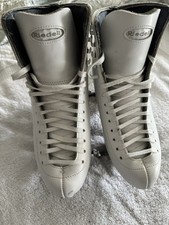 Riedell 120 Raven Artistic Roller Skate White Leather 7 1/2 Wide