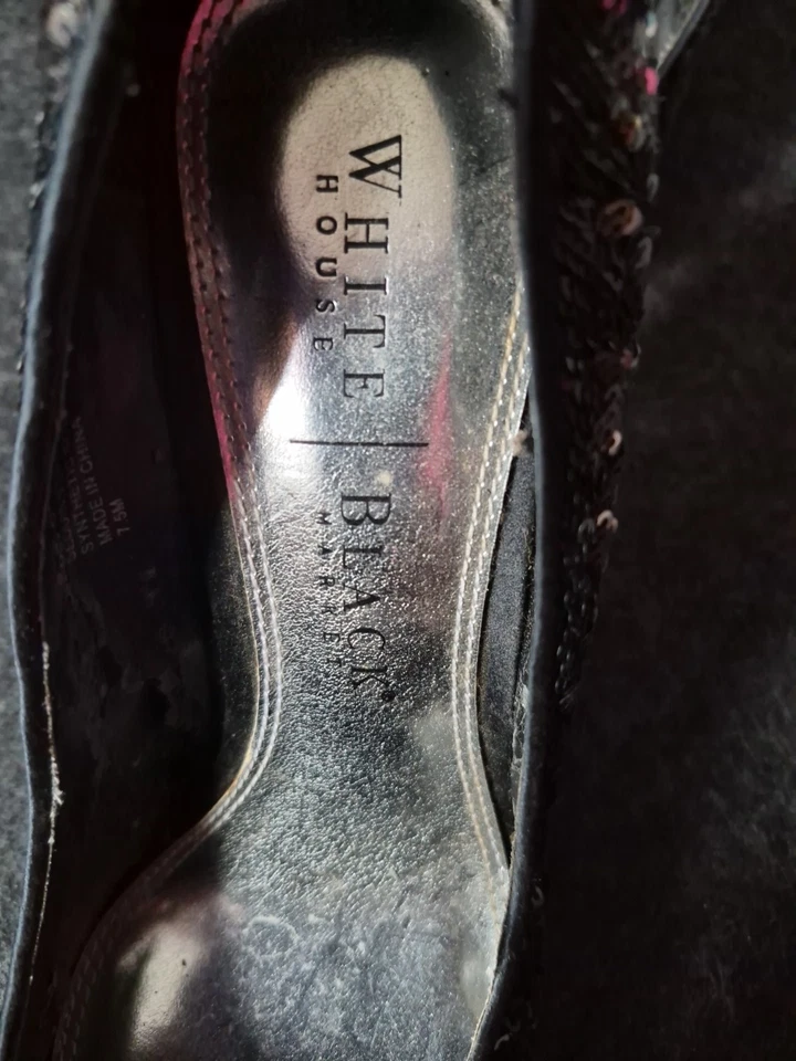 Tacones Casa Blanca Mercado Negro Talla 7.5 Para Mujer Tacones Cambiantes de Color Nuevos Sin Caja Foto 2 de 4