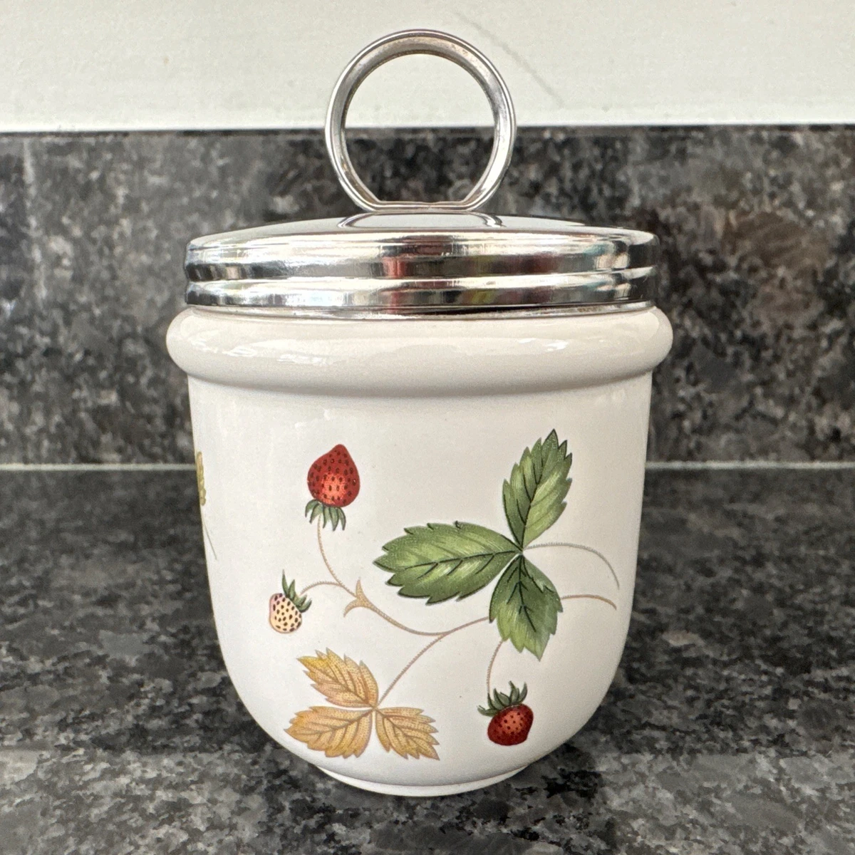 Wedgwood Egg Coddler Wild Strawberry VGC