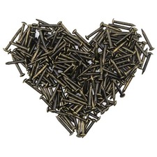 500pcs Mini Antique Bronze Decorative Wood Nails, 10mm Flat Head Craft Tacks ...