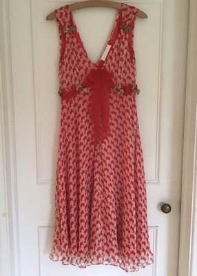 ronit zilkha silk dress Ronit Zilkha dress Size 12 Scotty Dog Silk Chiffon