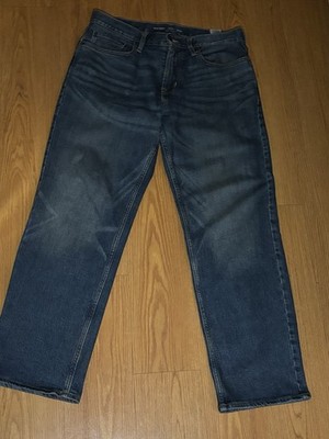 Old Navy Men's Basic Straight Built-in Flex Dark Wash Size 34X32