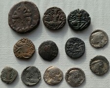 Collection 12 x Ancient India, Gupta Western Satraps Chola Kushan Empire, lot F