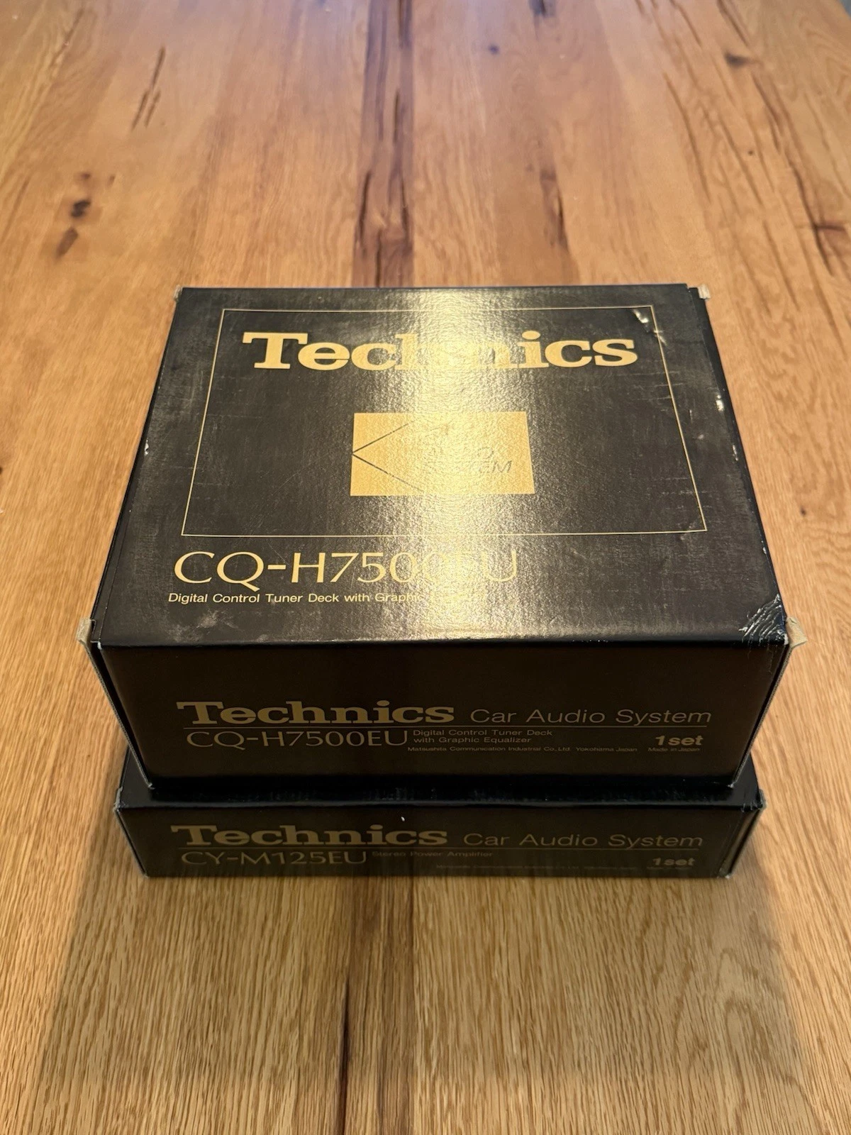 Technics CQ-H7500EU & CY-M125EU Car Radio Cassette Graphic EQ Amplifier - New 13