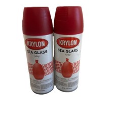 Krylon Sea Glass RUBY red Spray Paint DIY Frosted 12 oz K09052007 Lot Of 2 Cans