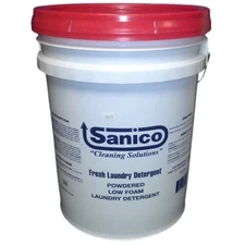 5 Gallon Pail Sanico Fresh Powdered Low Foam Laundry Detergent