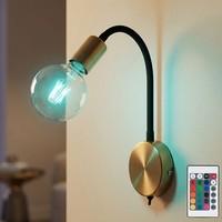 Retro Rgb Led Wand Lampe Lese Ess Zimmer Flexo Leuchte Beweglich Fernbedienung