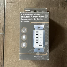 Woods 59014 In Wall 12 Hour Digital Countdown Timer White Hardwired