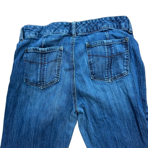 Eddie Bauer Jeans Womens 12 Blue Bootcut Dark Wash Denim Casual Pockets 32x30 - Picture 17 of 17