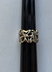 Vintage Unique Brutalist Sterling Silver Band, Size 7, 10g from Estate