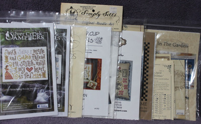 LOT OF 11 Cross Stitch charts New and Used Please read Silver Creek L&L + More