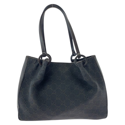 GUCCI Brown GG Canvas Leather 101919 Tote Shoulder Bag Women 500431 From Japan - Picture 2 of 9