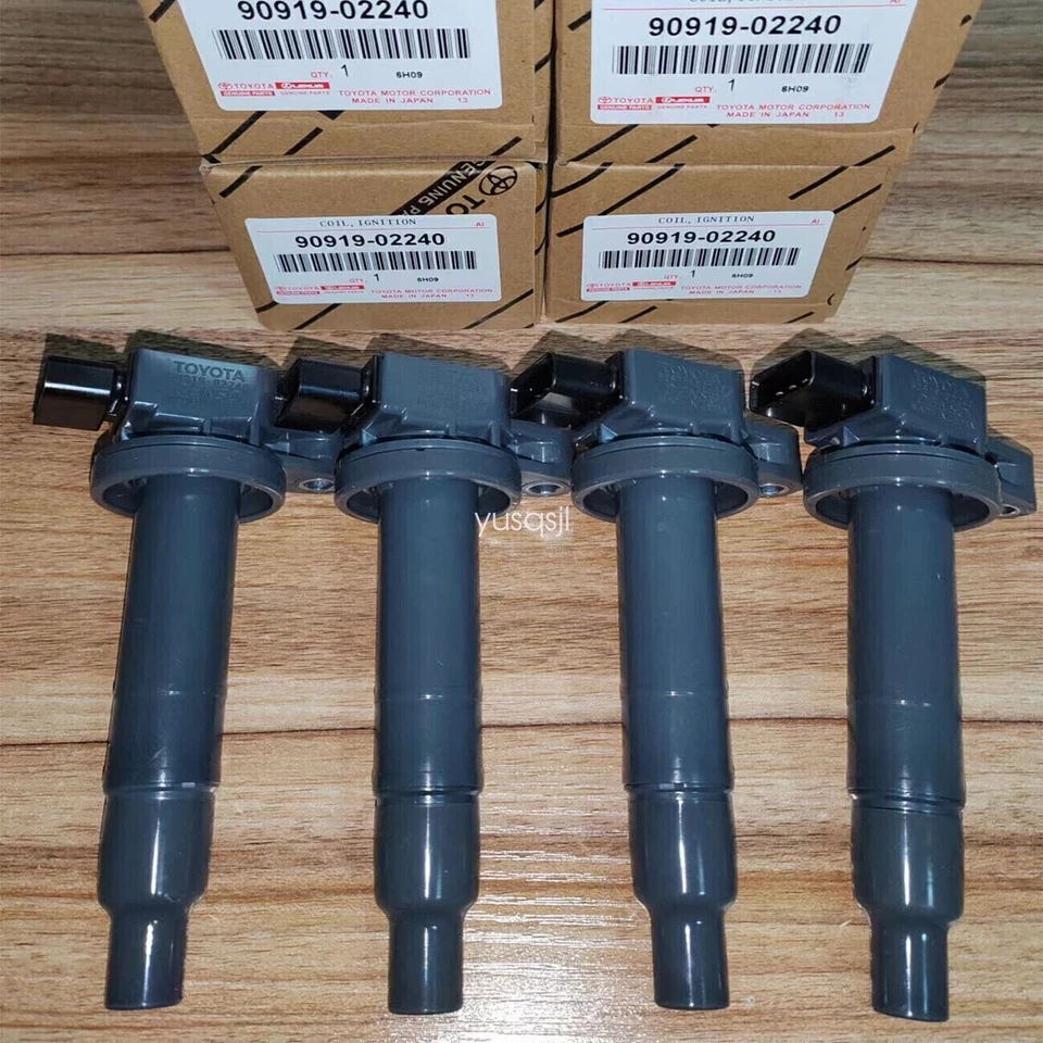 4PCS OEM 90919-02240 Ignition Coils For 2001-2010 Toyota Yaris Prius Echo - Image 3 of 4