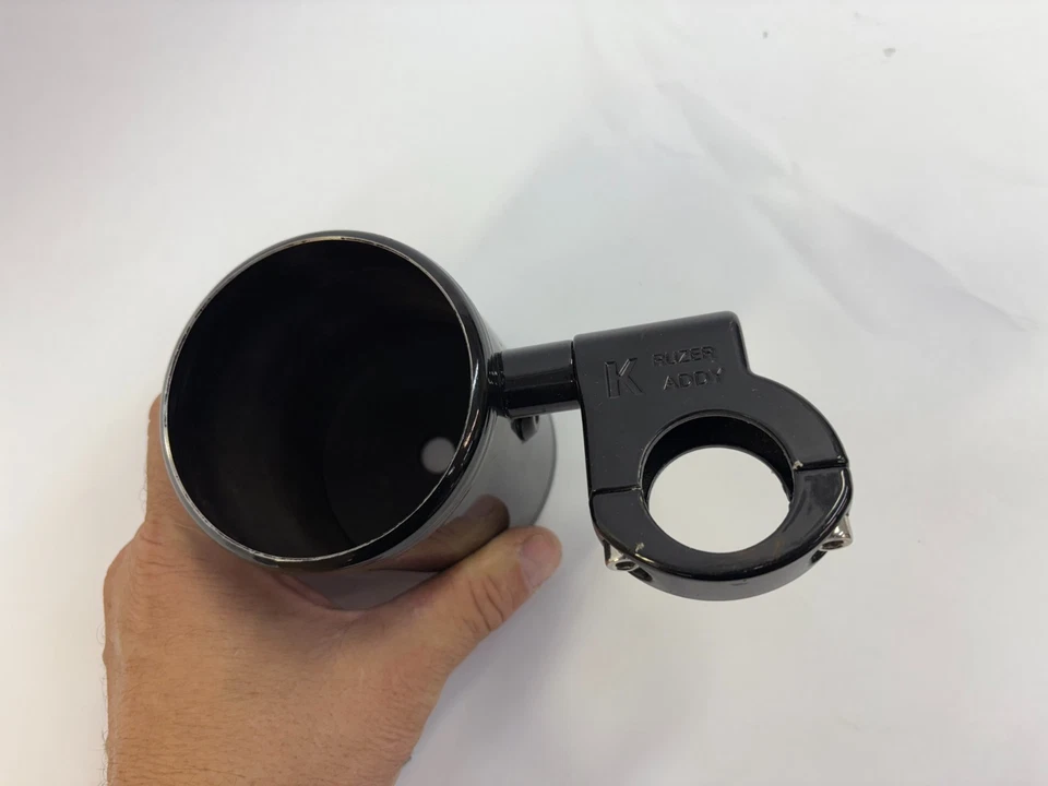 Guidão Harley preto brilhante Kruzer Kaddy copo bebida porta-garrafa - Imagem 2 de 4