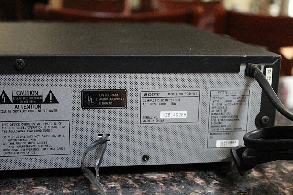 Vintage 2001 Sony RCD-W1 Dual CD CD-R CD-RW Compact Disk Recorder - Image 4 of 4