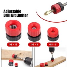 3pcs Adjustable Drill Depth Stop Collar Depth Guide Stop  Precise Drilling Tool