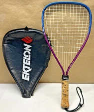 Ektelon Vicor Racquetball Racquet with Zip Cover Purple / Blue Racket Play Ball