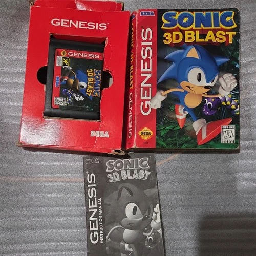 Sonic 3D Blast The Hedgehog SEGA Genesis Vintage Retro Video Game